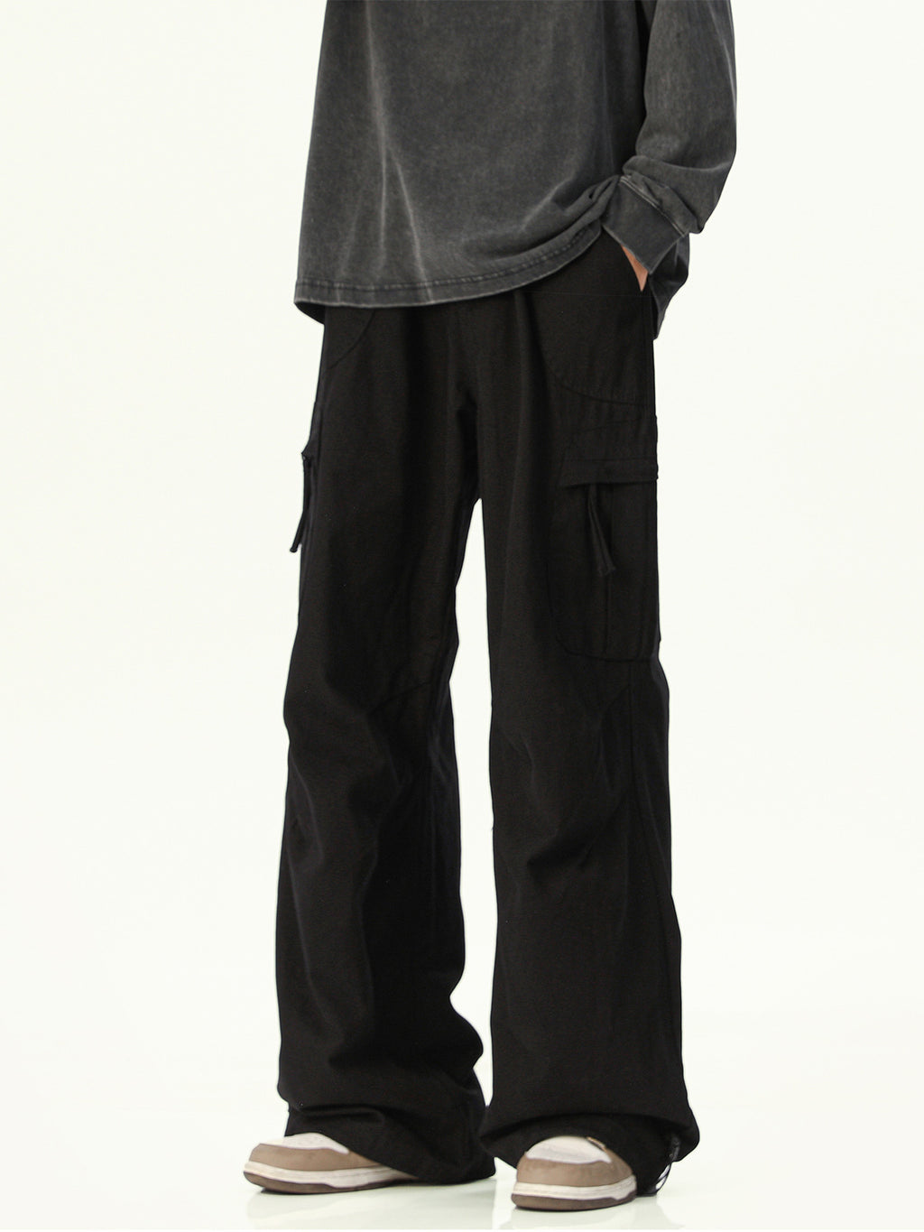 Mens Hip-Hop Cargo Pants Cotton Casual Trousers