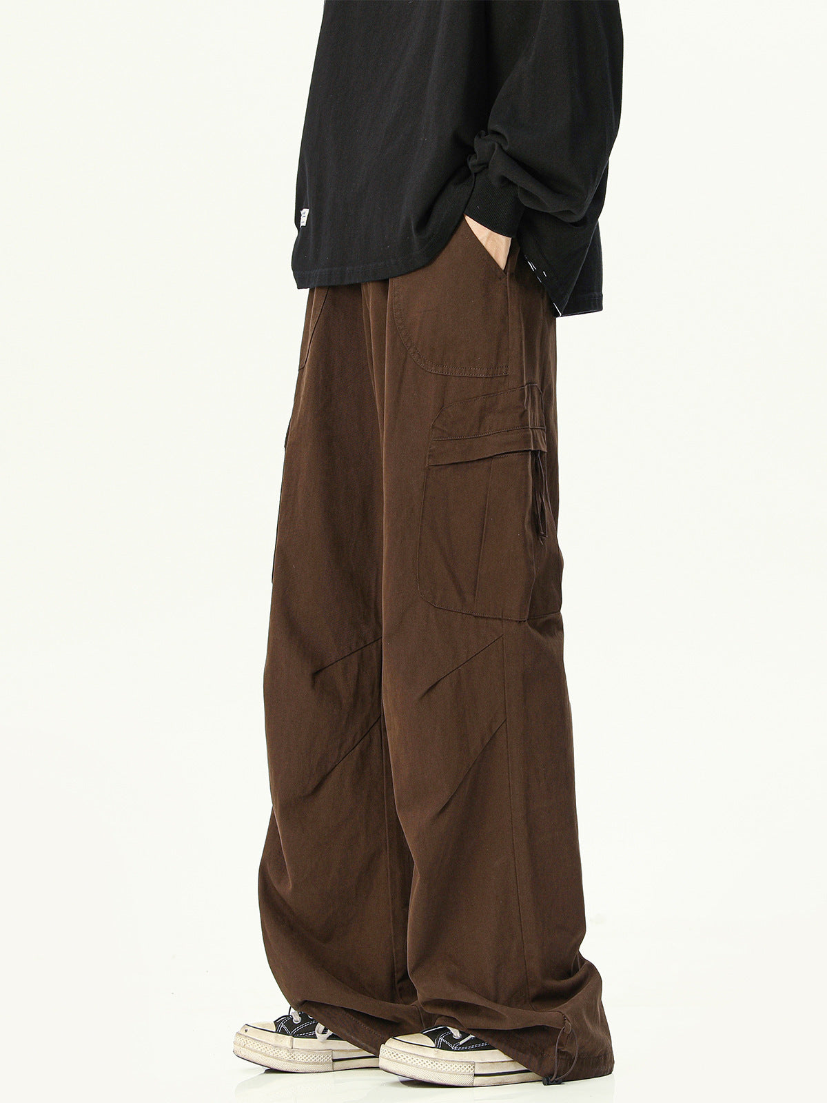 Mens Hip-Hop Cargo Pants Cotton Casual Trousers