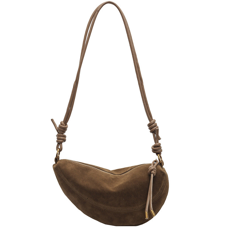 Womens Suede Crossbody Bag