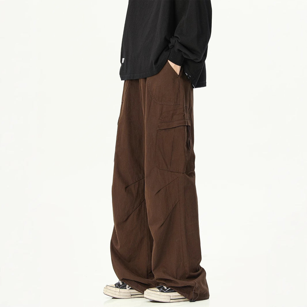 Mens Hip-Hop Cargo Pants Cotton Casual Trousers